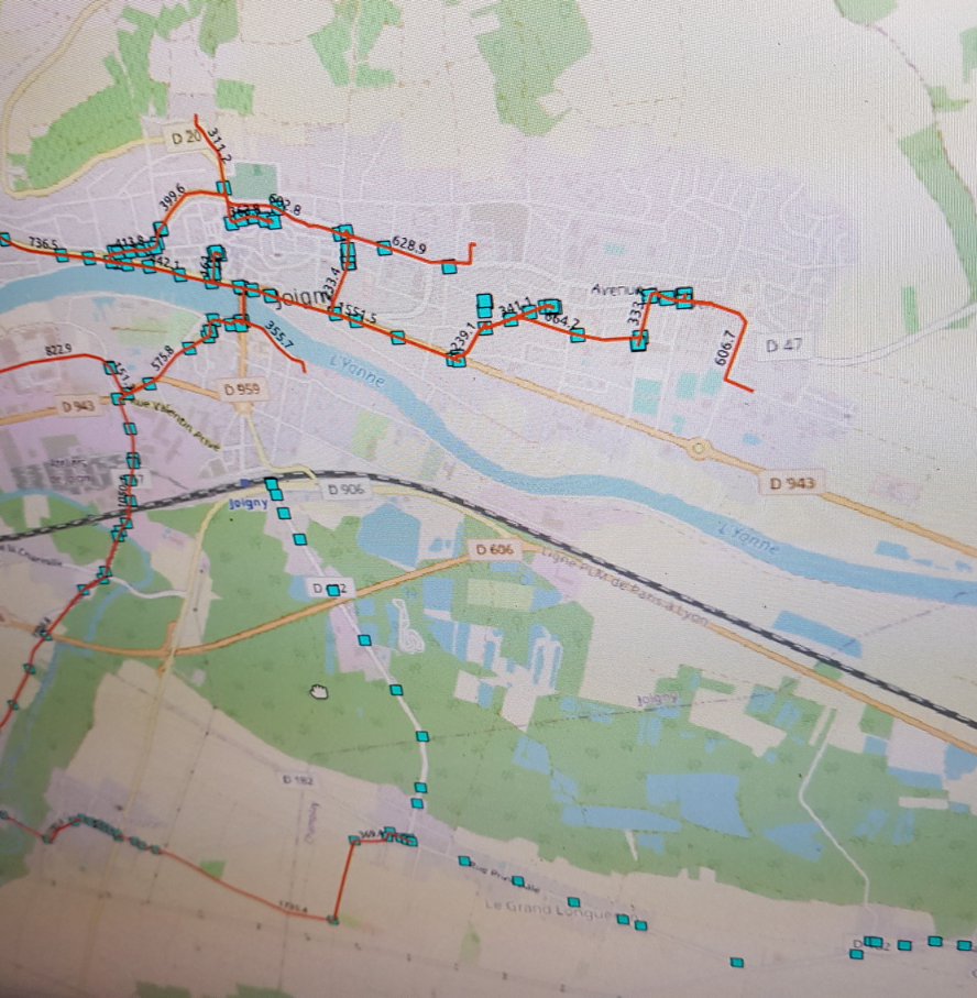 Plan du réseau fibre Racine dans le Jovinien